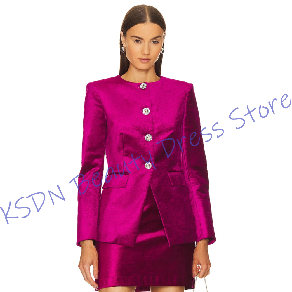 Women Formal Wear For Party - Şık Kadın Tek Göğüslü Takım Elbise