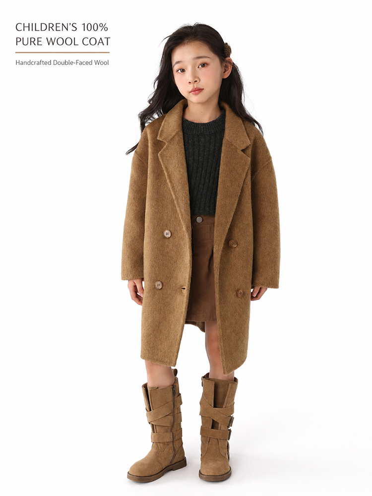 Tailored Coat Wool - Çocuklar için %100 Saf Yün Çift