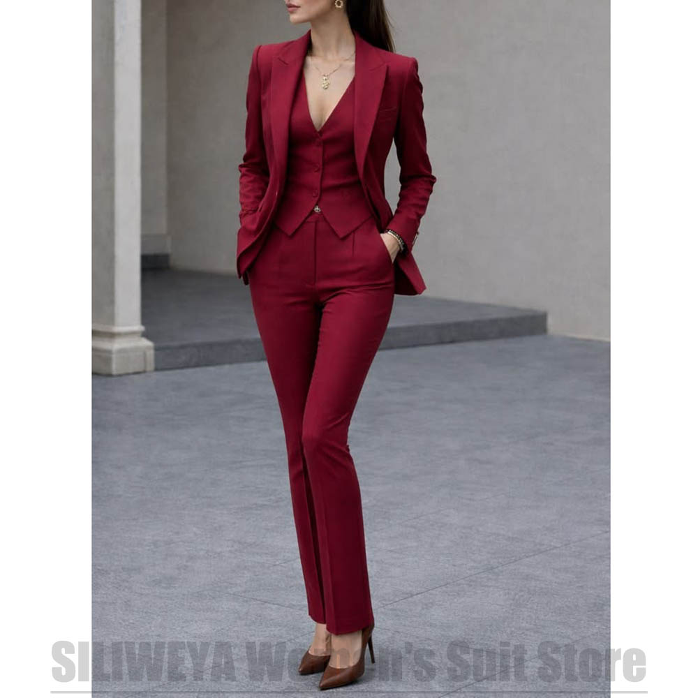 Women Formal Wear For Party - Kadın 3 Parça Takım Elbise Seti