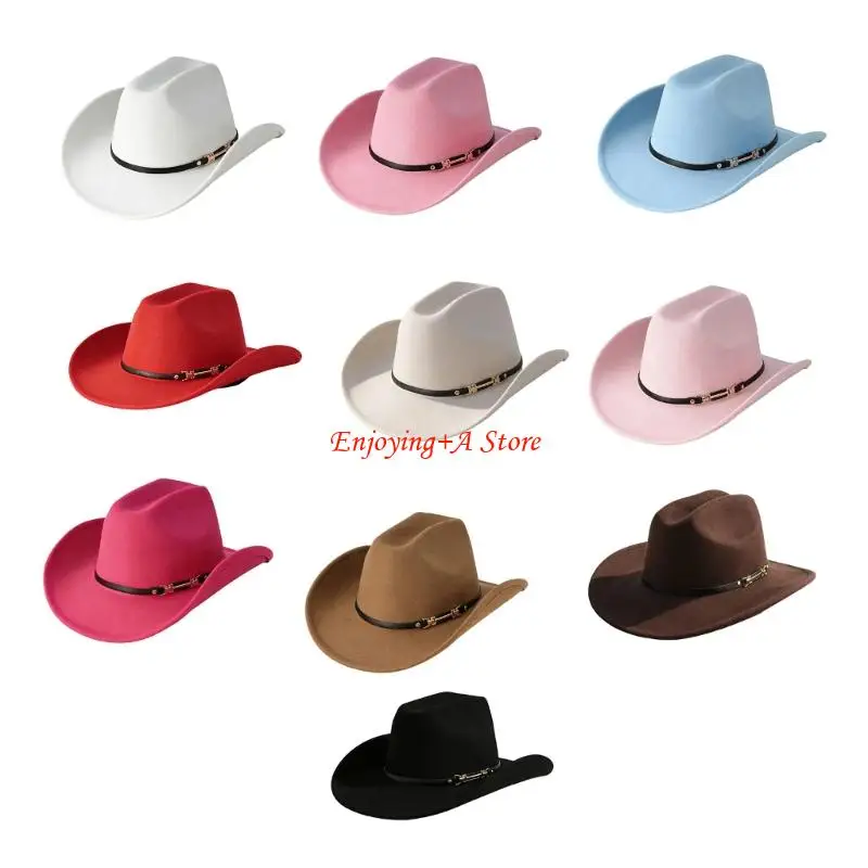 Women Formal Wear Western - PXPB Roll Brims Kovboy Şapkası Kadın