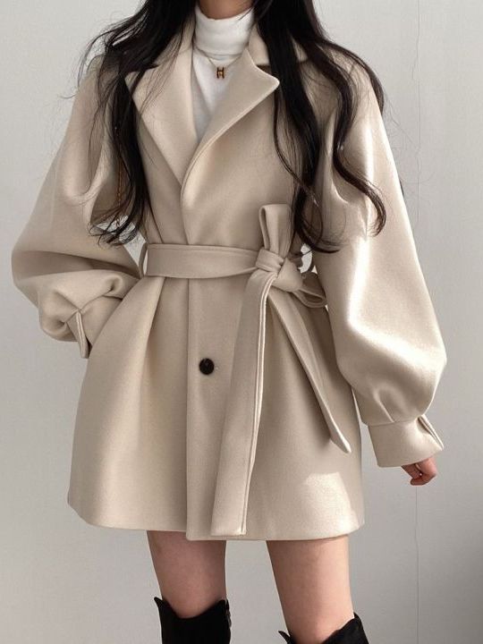 Kore Tarzı Yün Ceket Kemerli Ö - Tailored Coat Wool incelemesi ve fiyatı