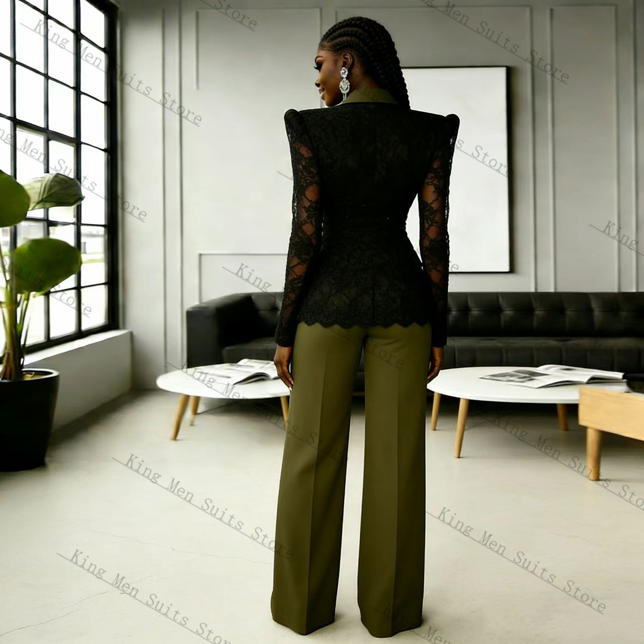 Yeşil Siyah Dantel Kadın Takım - Women'S Green Formal Wear incelemesi ve fiyatı