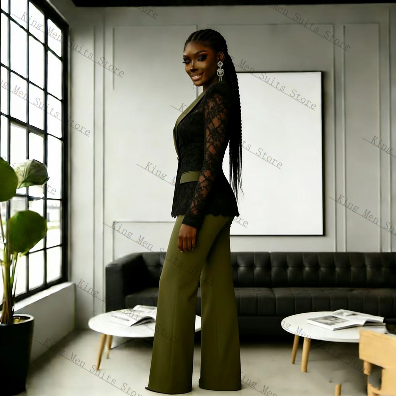 Yeşil Siyah Dantel Kadın Takım - Women'S Green Formal Wear incelemesi ve fiyatı