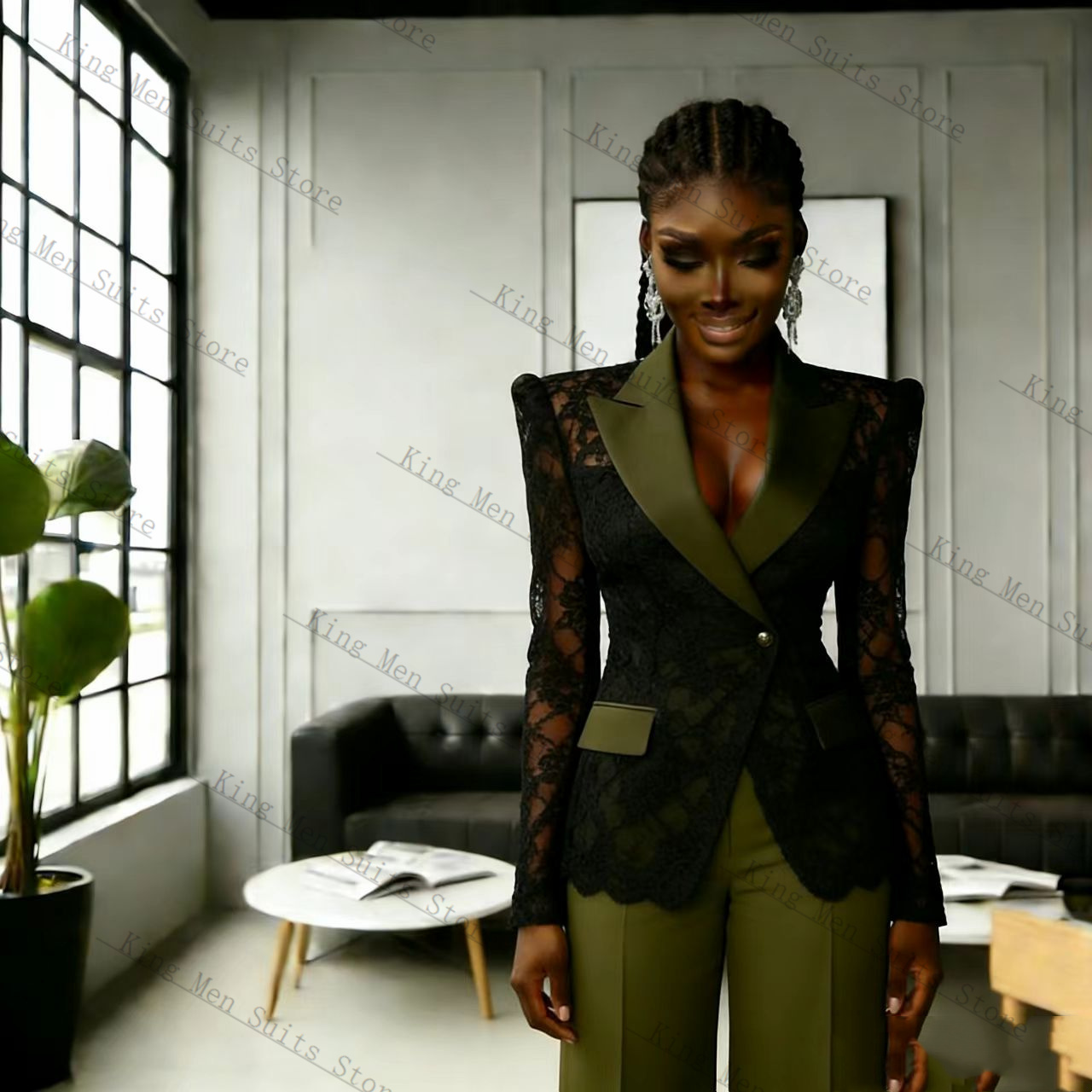 Yeşil Siyah Dantel Kadın Takım - Women'S Green Formal Wear incelemesi ve fiyatı