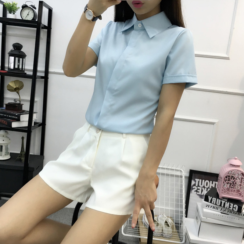 Beyaz Gevşek Kısa Kollu Gömlek - Women Formal Wear White Shirt incelemesi ve fiyatı