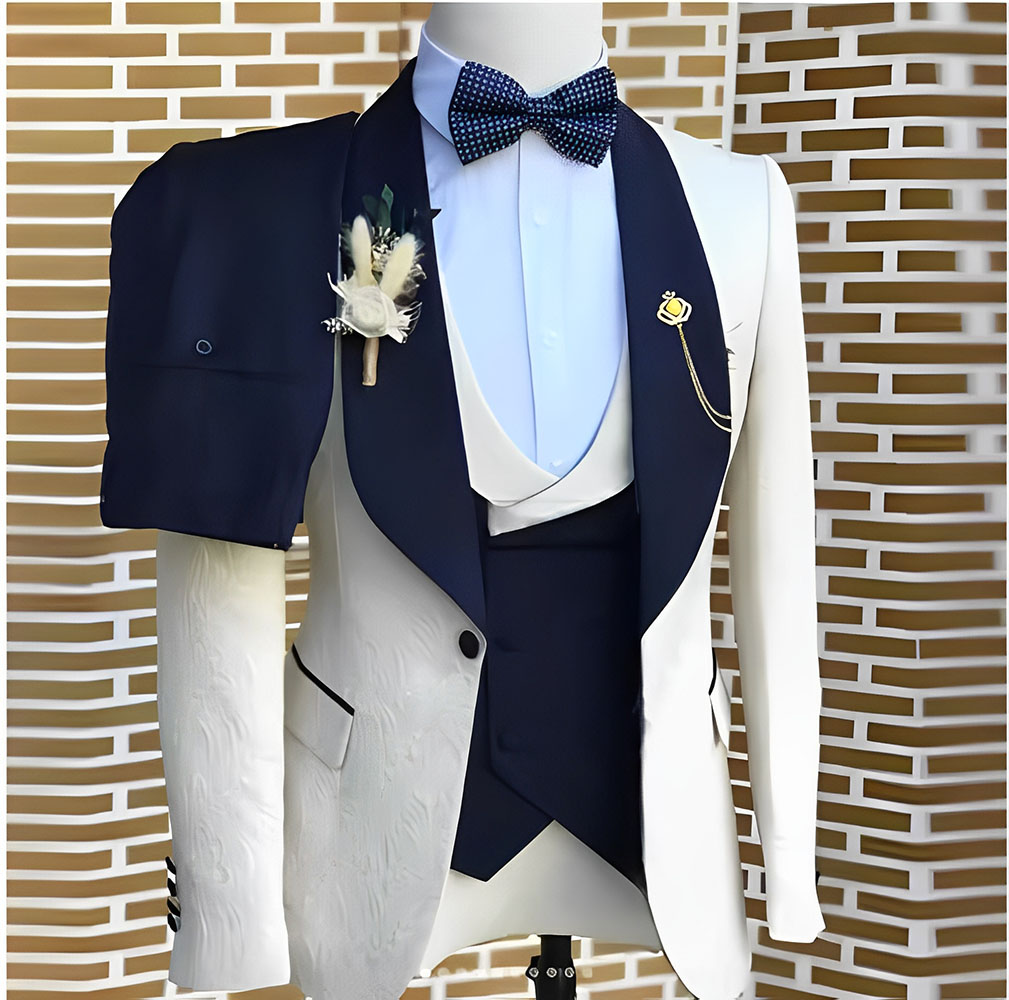 Zarif Beyaz Jakarlı Takım Elbi - Tailored Coat Wool incelemesi ve fiyatı