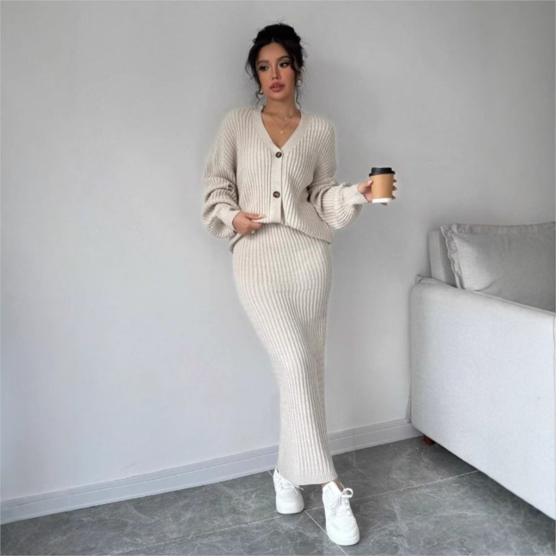 Kadın Örme Kazak Uzun Etek İki - Women'S Formal Wear Cardigan incelemesi ve fiyatı