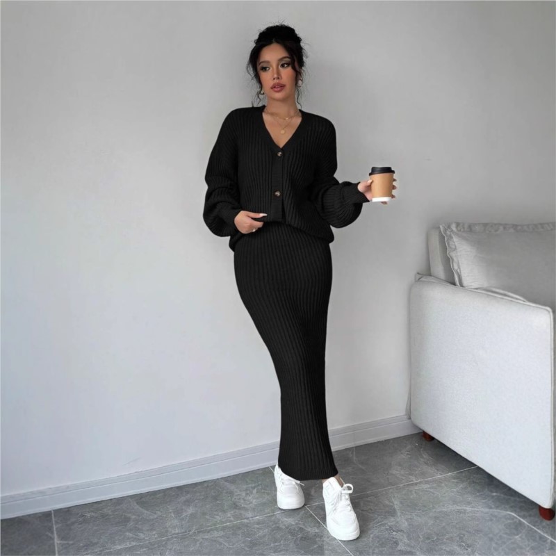 Kadın Örme Kazak Uzun Etek İki - Women'S Formal Wear Cardigan incelemesi ve fiyatı