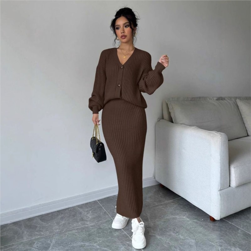 Kadın Örme Kazak Uzun Etek İki - Women'S Formal Wear Cardigan incelemesi ve fiyatı