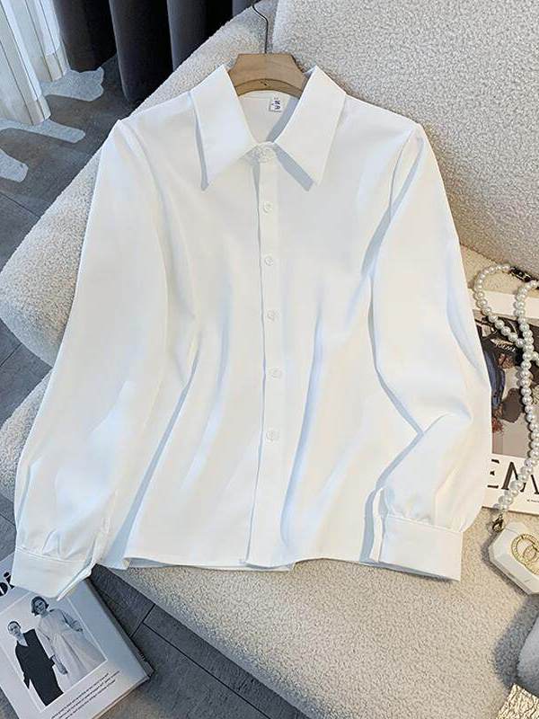 Beyaz Gevşek Uzun Kollu Gömlek - Women Formal Wear White Shirt incelemesi ve fiyatı