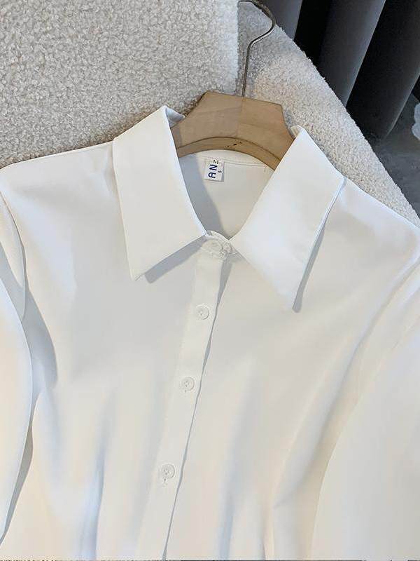 Beyaz Gevşek Uzun Kollu Gömlek - Women Formal Wear White Shirt incelemesi ve fiyatı